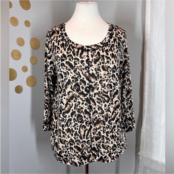 EUC Jones New York Sport Animal Print Top - Picture 3 of 6